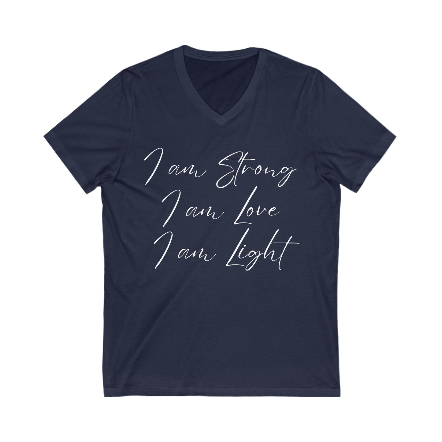 I am Light Jersey Short Sleeve V-Neck Tee