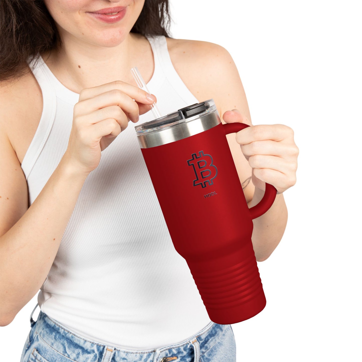 Black HODL Insulated Travel Mug, 40oz