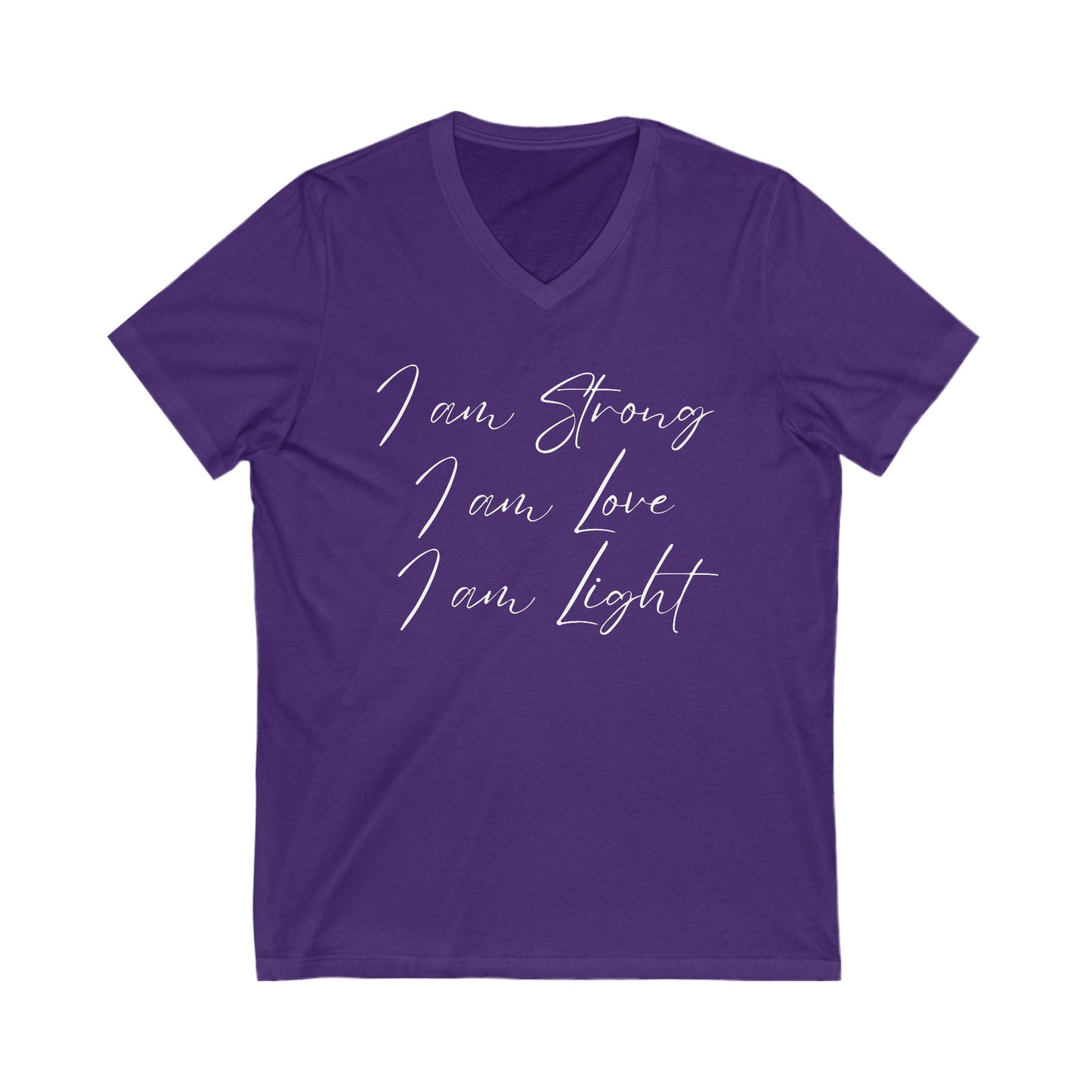 I am Light Jersey Short Sleeve V-Neck Tee