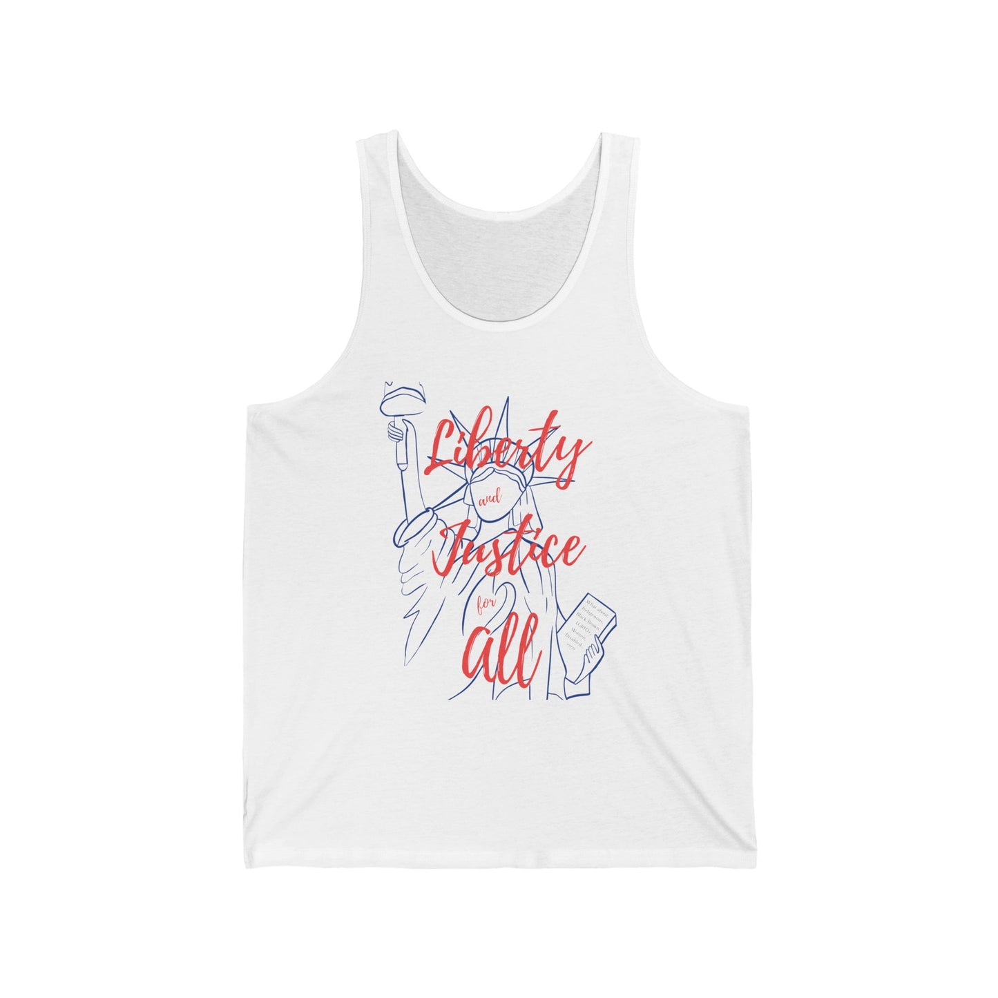 Liberty and Justice for All tank top | Statue of Liberty