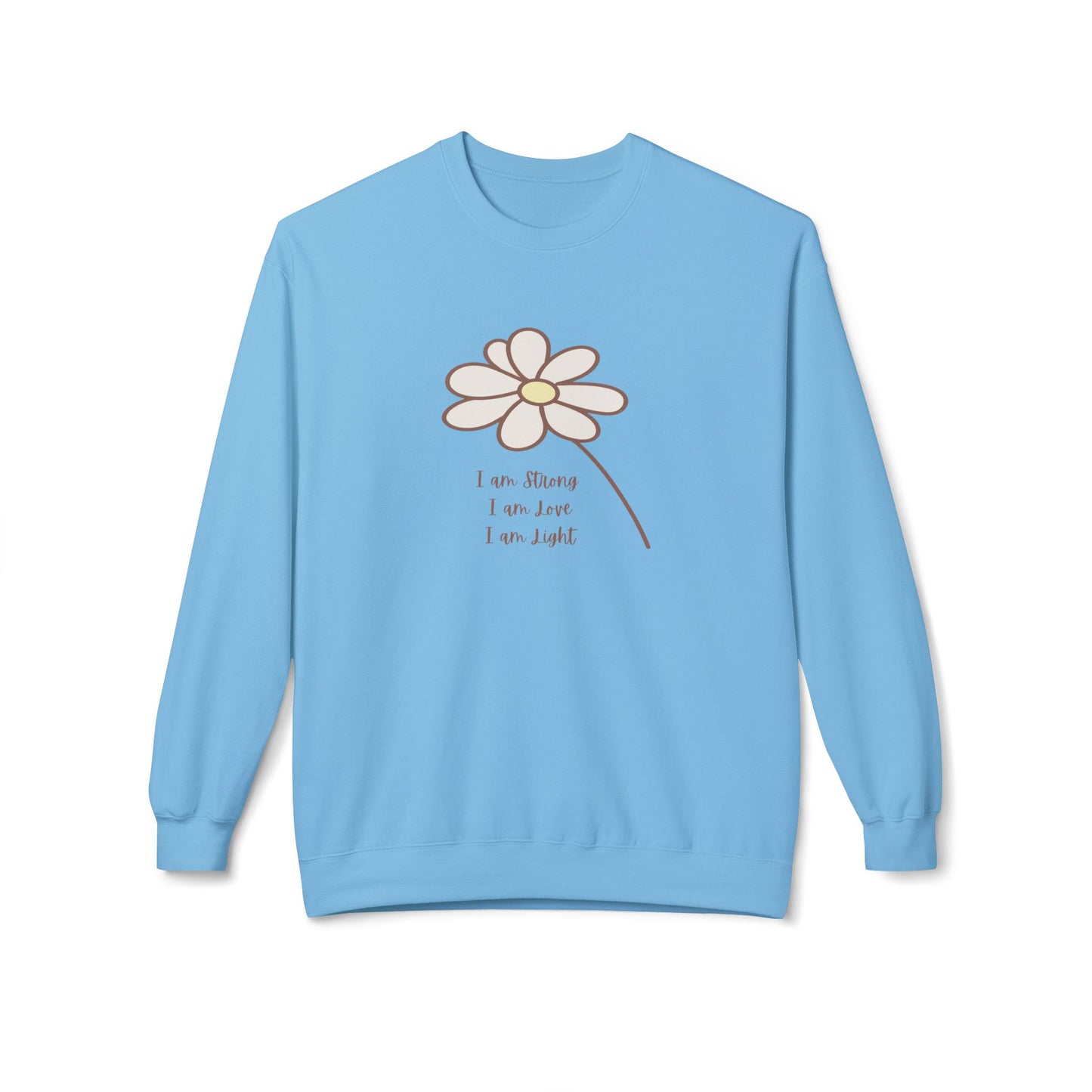 Daisy Line Art Sweatshirt — Minimal Floral Crewneck