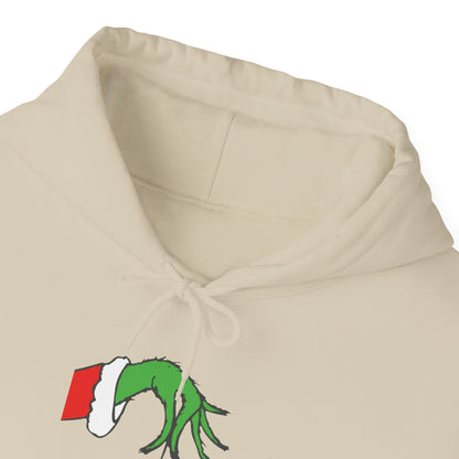 Grinch Hand Holding Ornament Hoodie