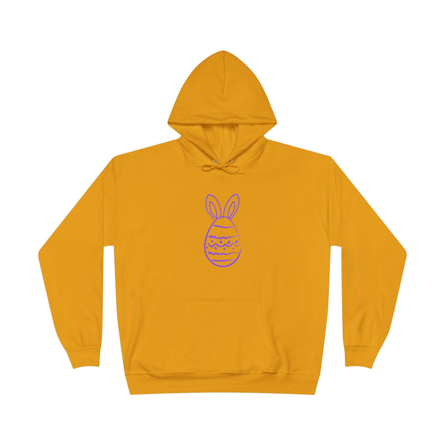 Purple Easter Bunny Egg Hoodie - Minimal Pastel Holiday Pullover
