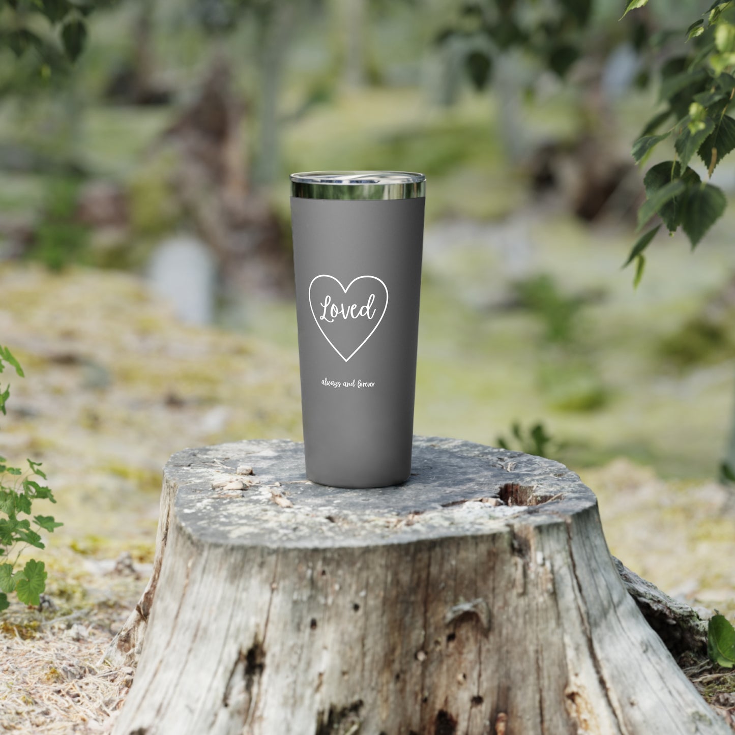 Loved Heart 22oz Insulated Tumbler — Copper Vacuum Travel Mug