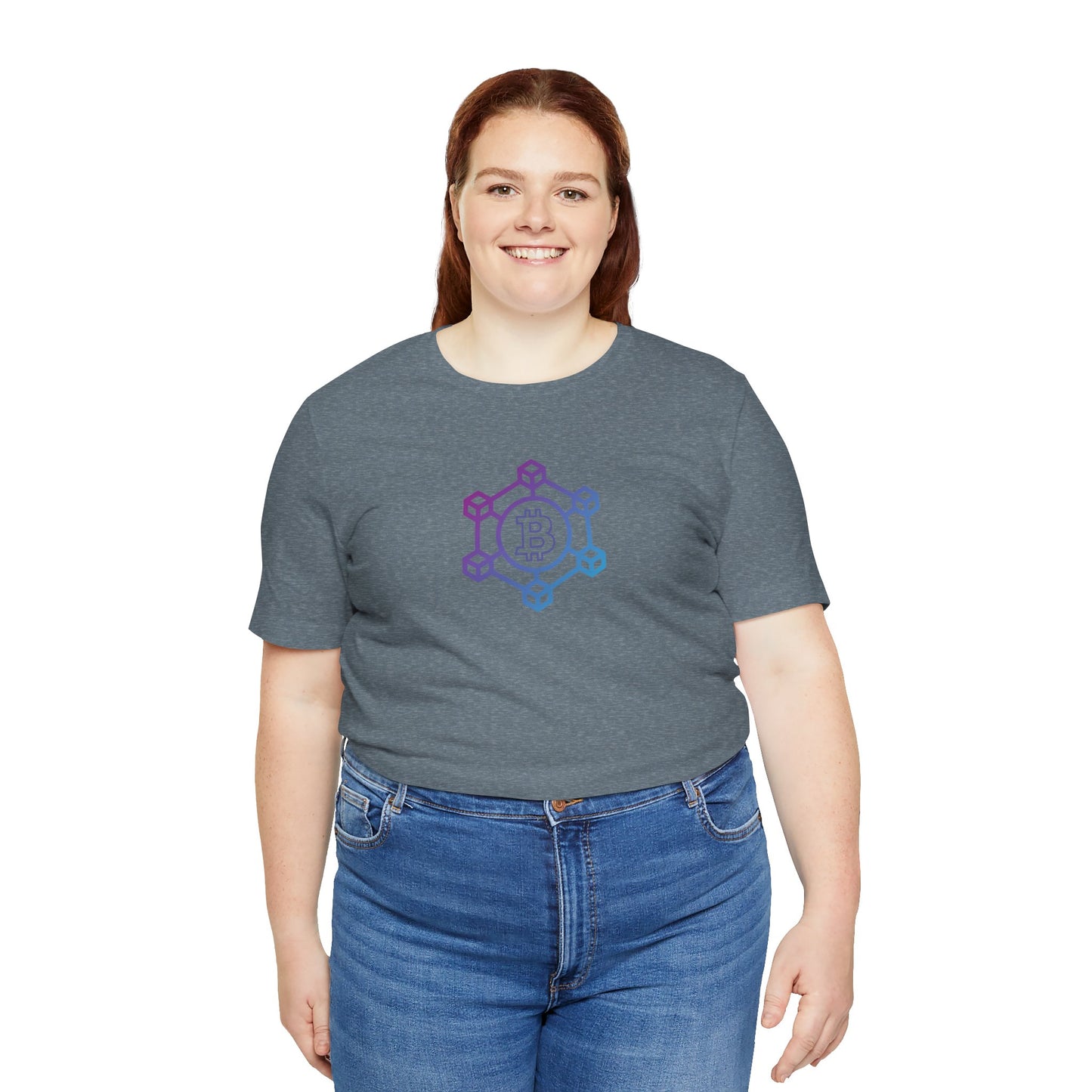 Bitcoin Blockchain Unisex Jersey Short Sleeve Tee