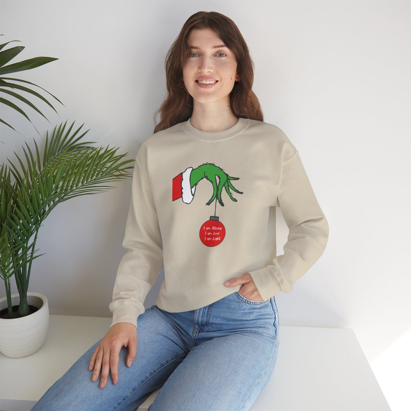 Grinch Hand Ornament Sweatshirt