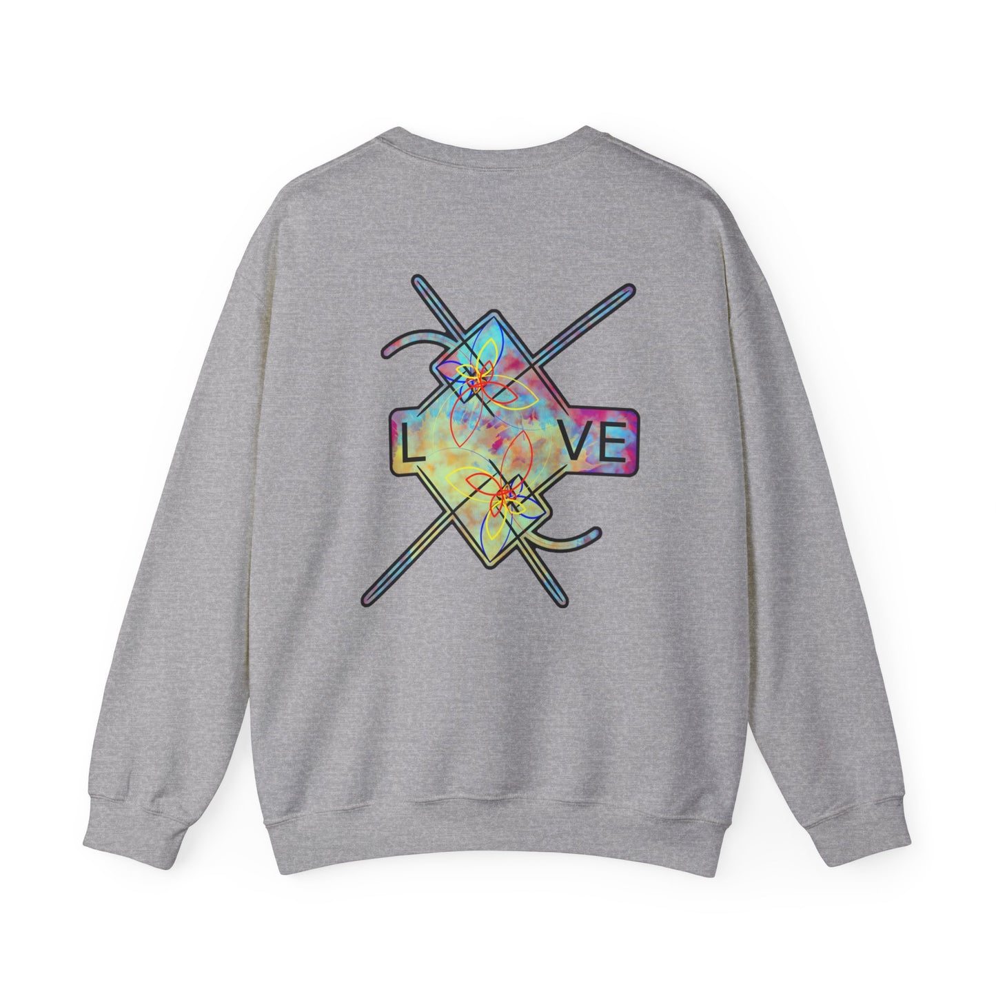 ‘LOVE’ Crewneck Sweatshirt  - Back Graphic