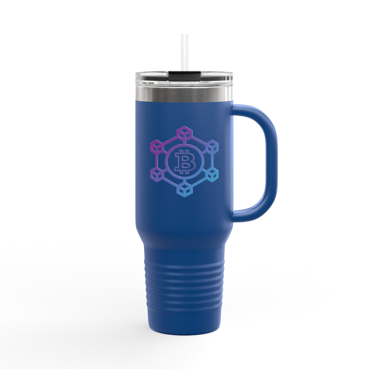 Bitcoin Blockchain Insulated Travel Mug, 40oz