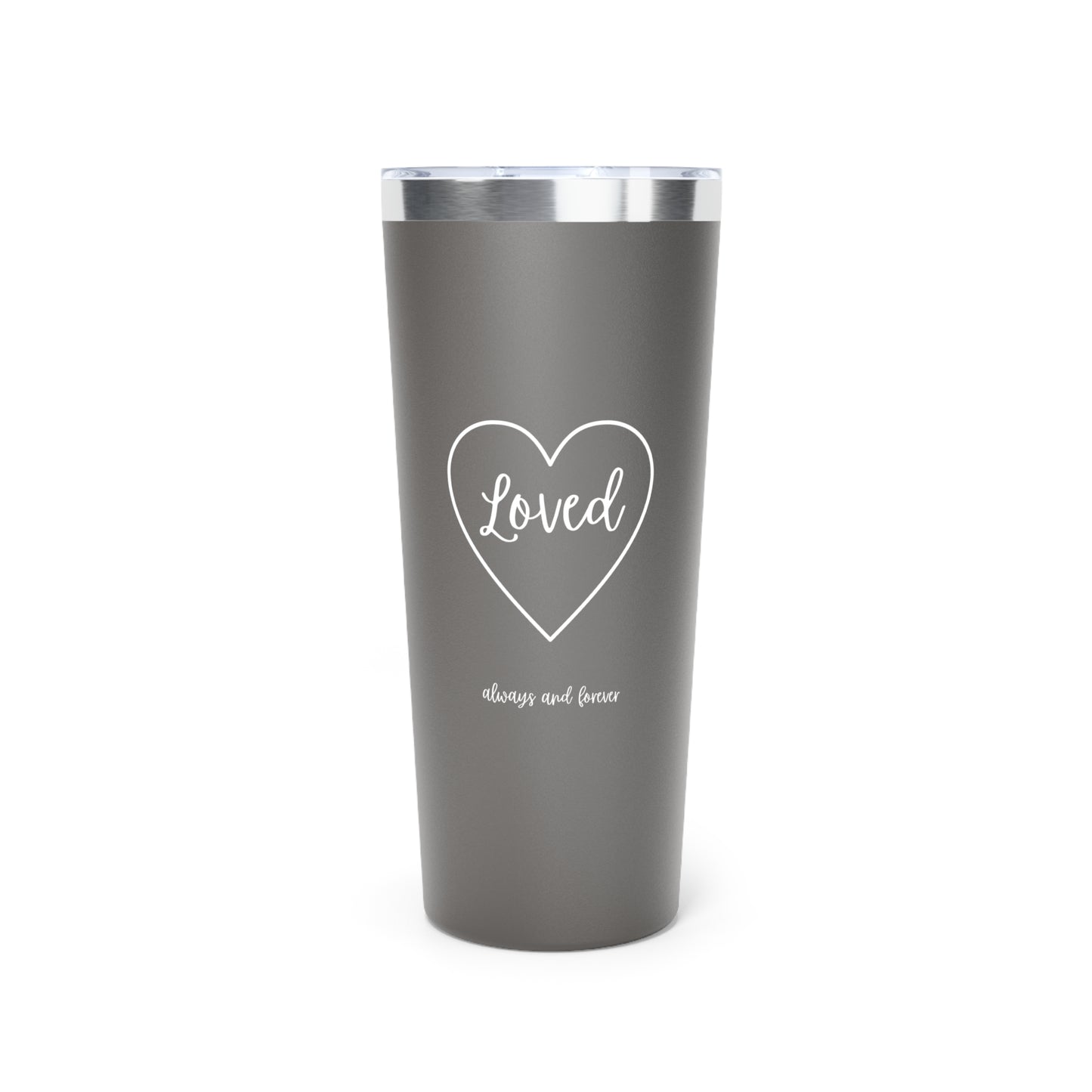 Loved Heart 22oz Insulated Tumbler — Copper Vacuum Travel Mug