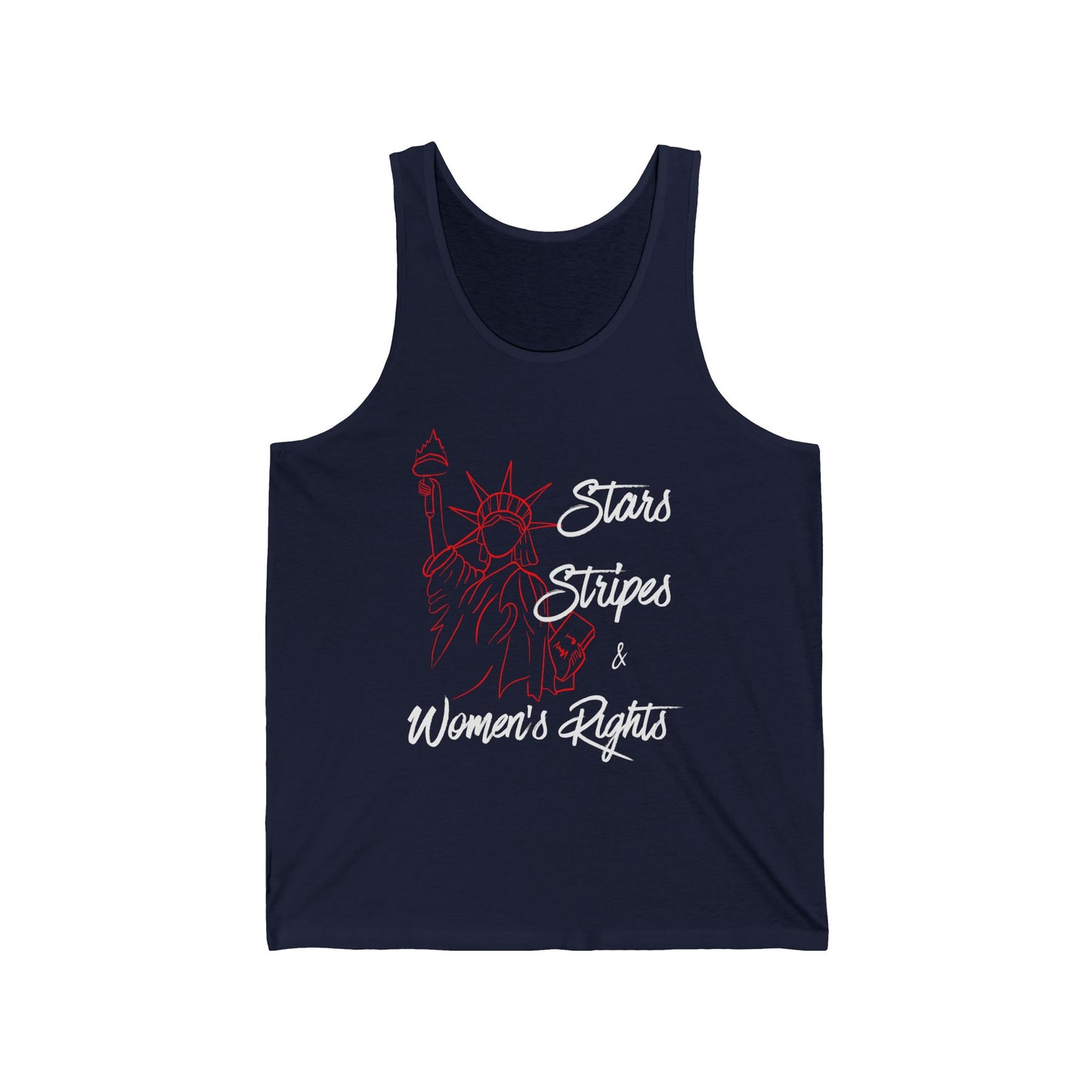 Stars Stripes & Women's Rights Tank | Statue of Liberty Patriotic Feminist