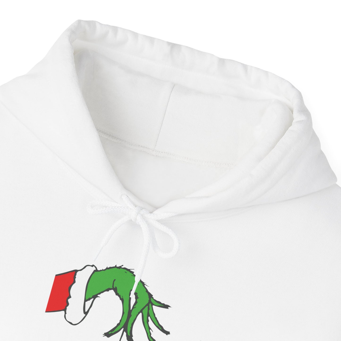 Grinch Hand Holding Ornament Hoodie