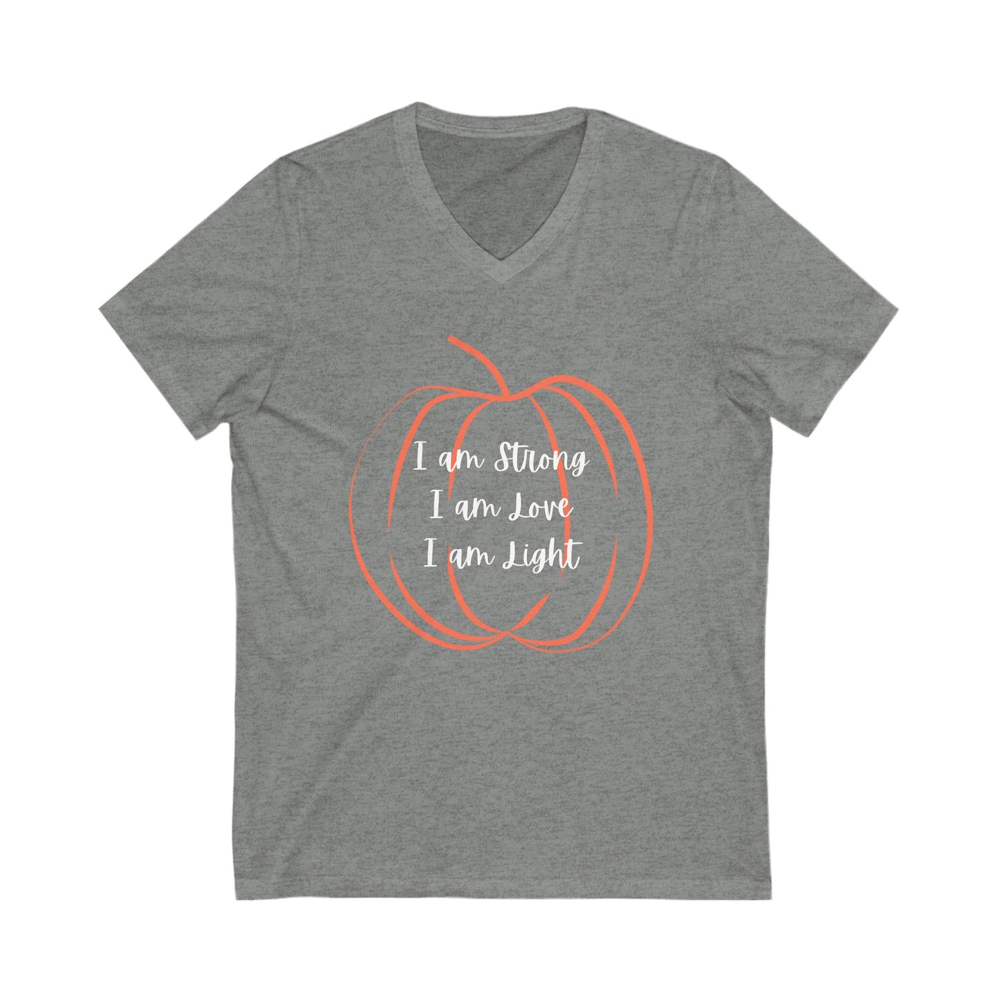 Pumpkin Inspirational V-Neck Tee
