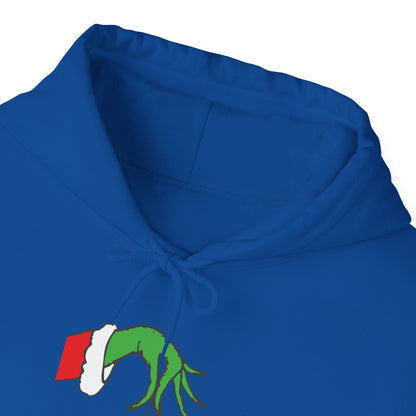 Grinch Hand Holding Ornament Hoodie