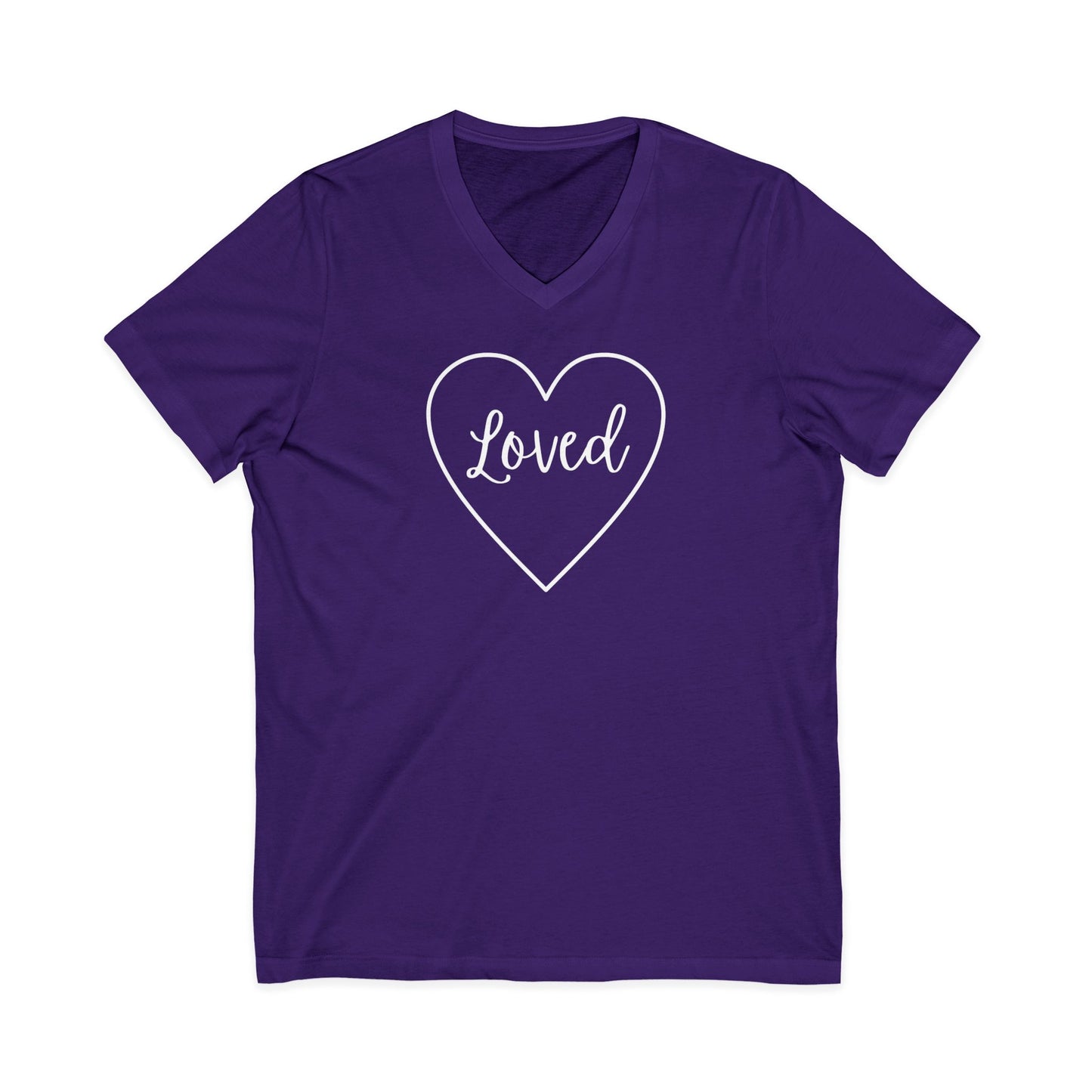 Loved V-Neck Tee - Unisex Short Sleeve Shirt