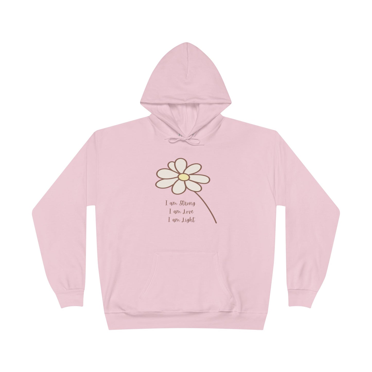 Daisy Minimalist Hoodie — Simple Hand-Drawn Flower Pullover