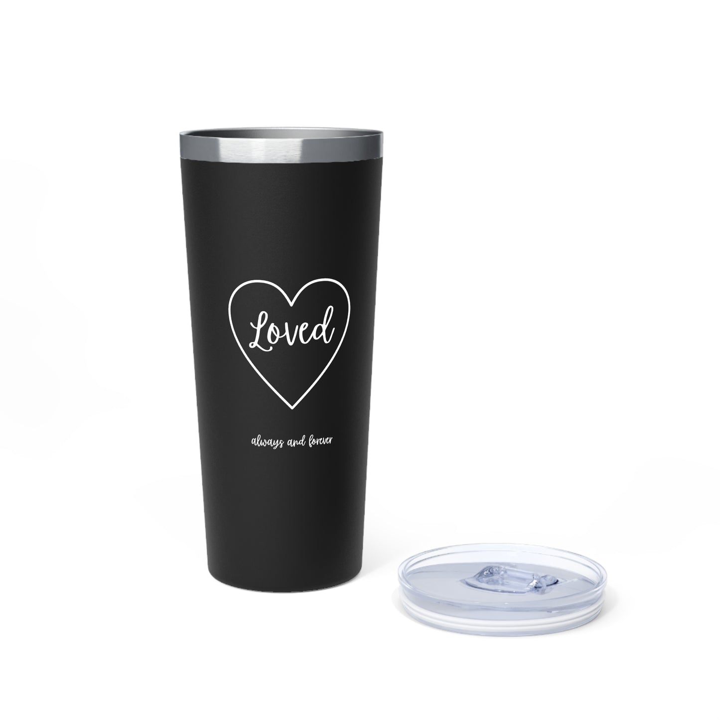 Loved Heart 22oz Insulated Tumbler — Copper Vacuum Travel Mug
