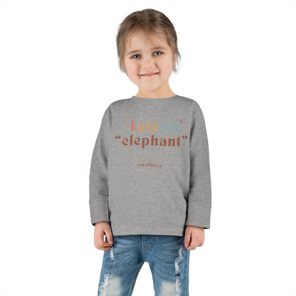 "I Ate an 'Elephant'" Kids Long Sleeve Tee