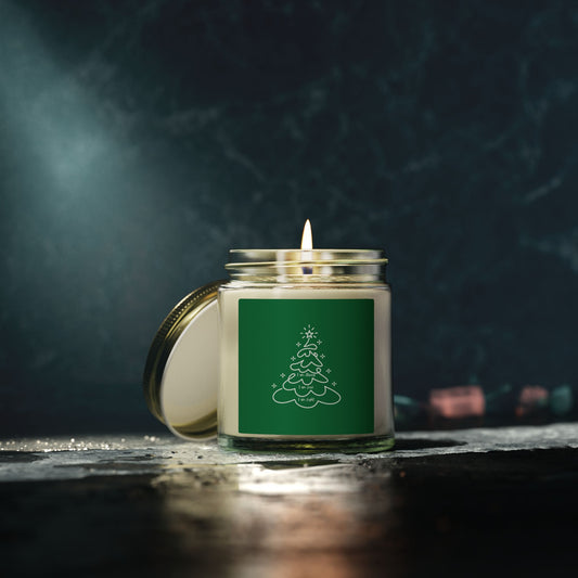 Holiday Christmas Tree Jar Candle Coconut Apricot Scented Candle (4oz & 9oz)