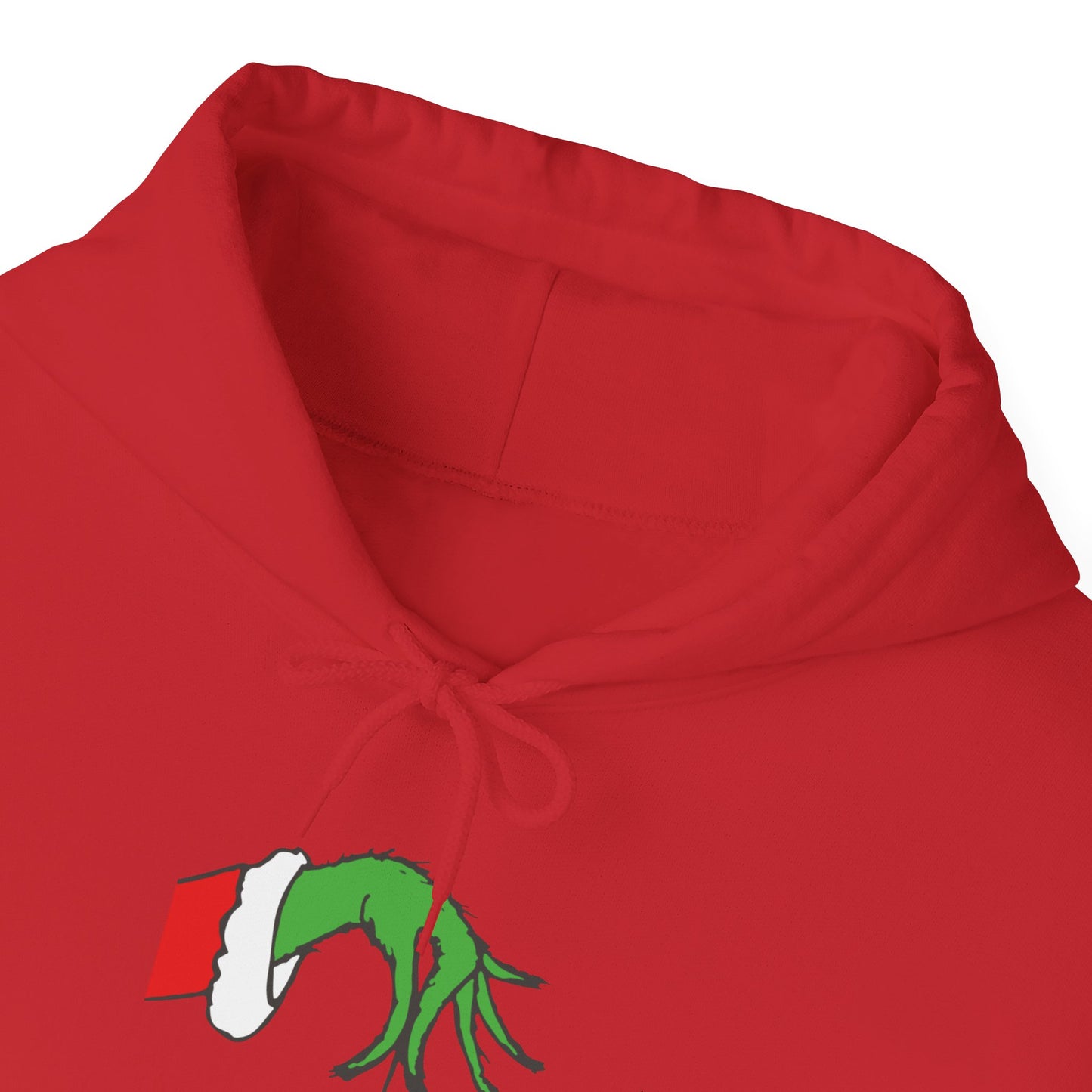 Grinch Hand Holding Ornament Hoodie
