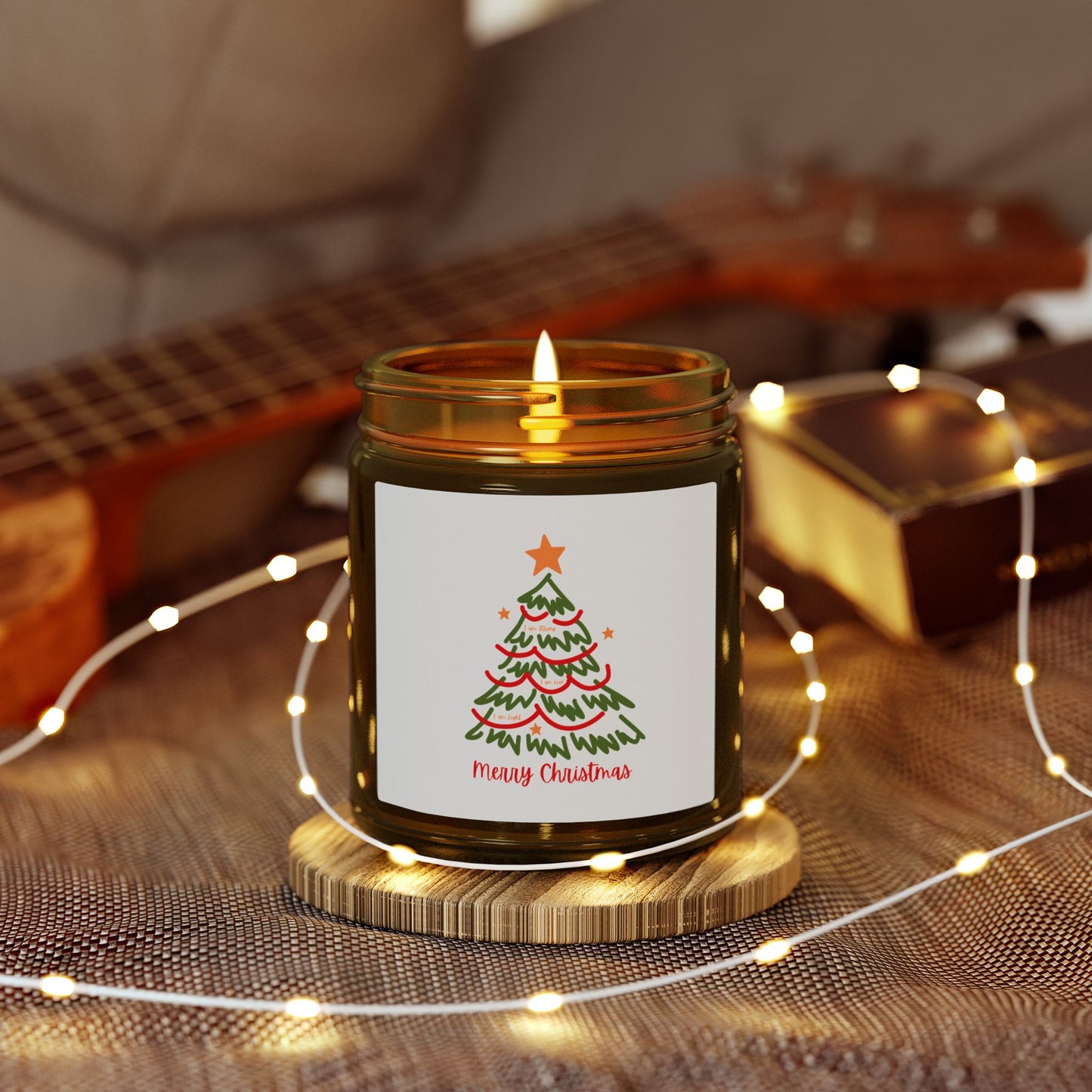 Christmas Tree Scented Candle Coconut Apricot Wax (4oz & 9oz)