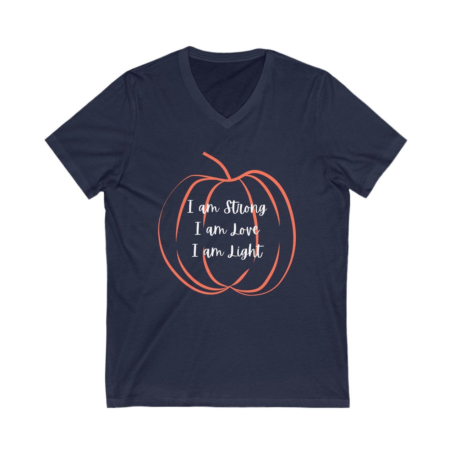 Pumpkin Inspirational V-Neck Tee