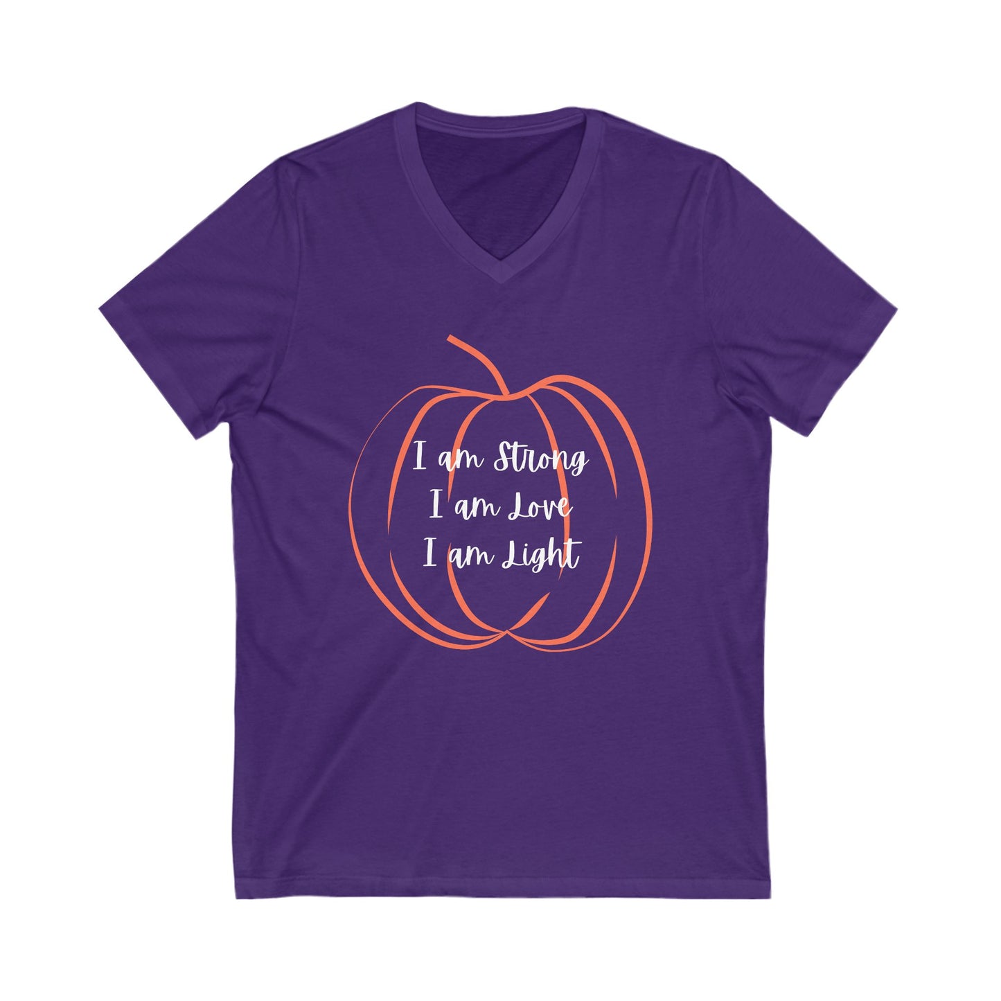 Pumpkin Inspirational V-Neck Tee
