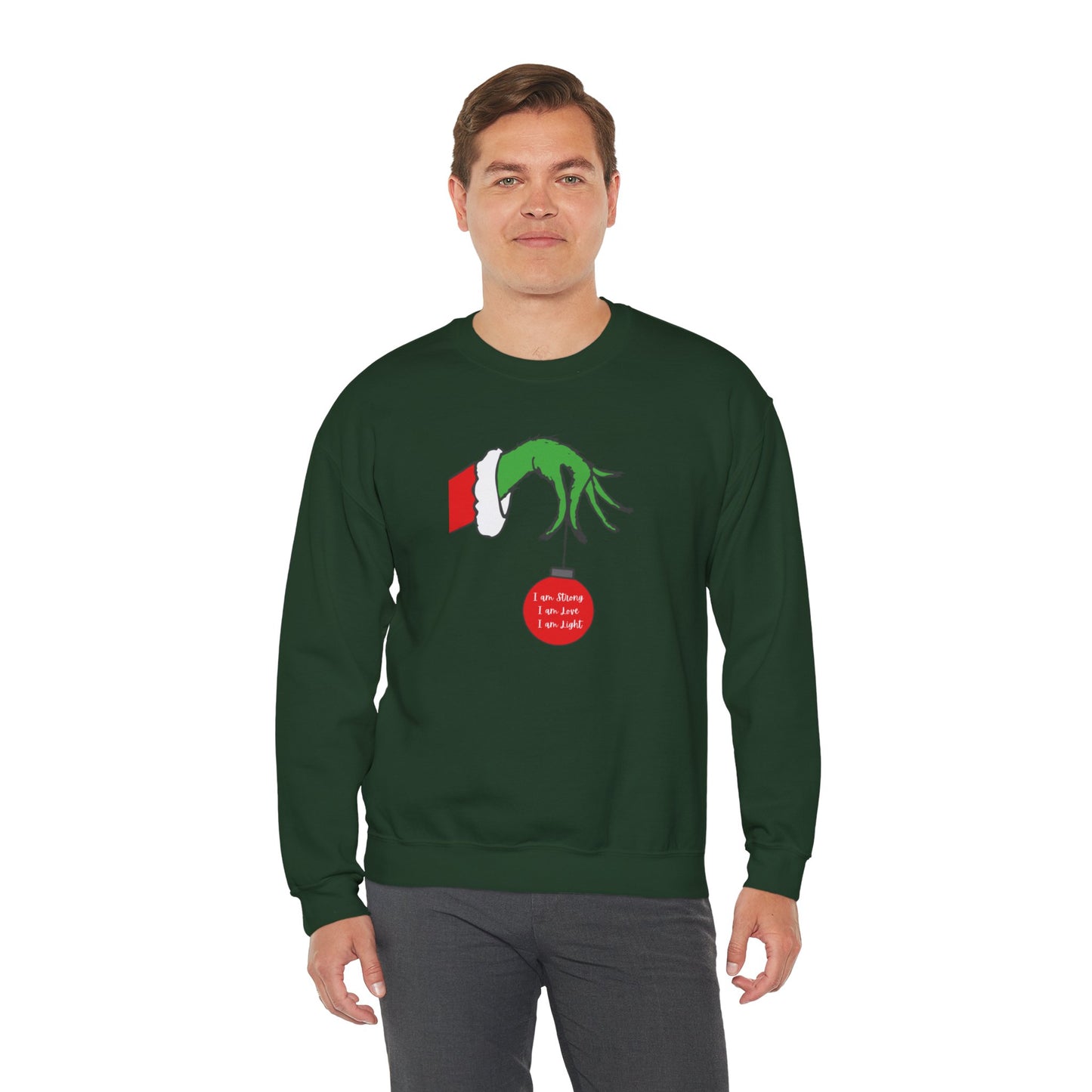 Grinch Hand Ornament Sweatshirt