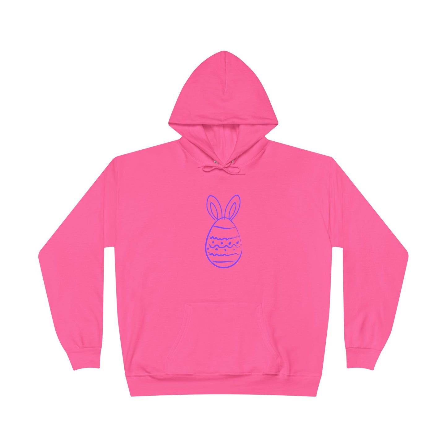 Purple Easter Bunny Egg Hoodie - Minimal Pastel Holiday Pullover