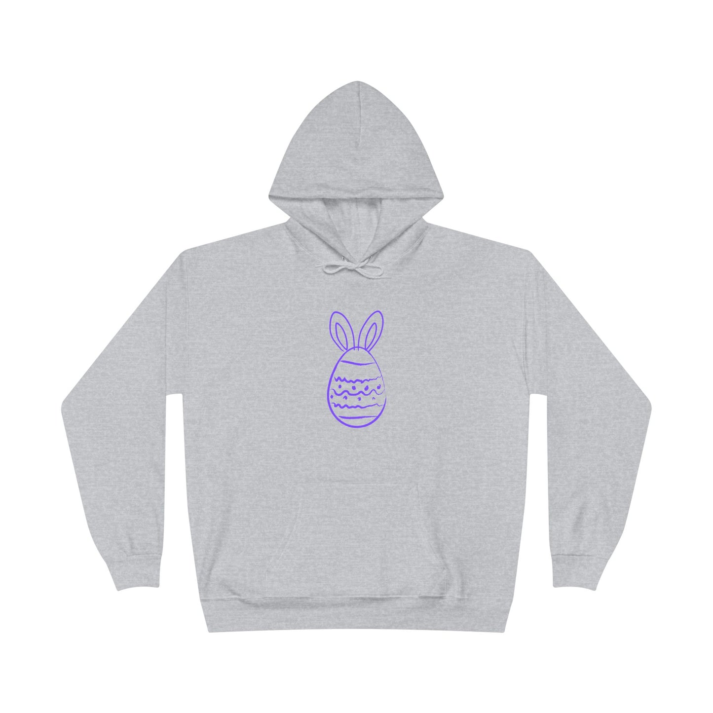 Purple Easter Bunny Egg Hoodie - Minimal Pastel Holiday Pullover