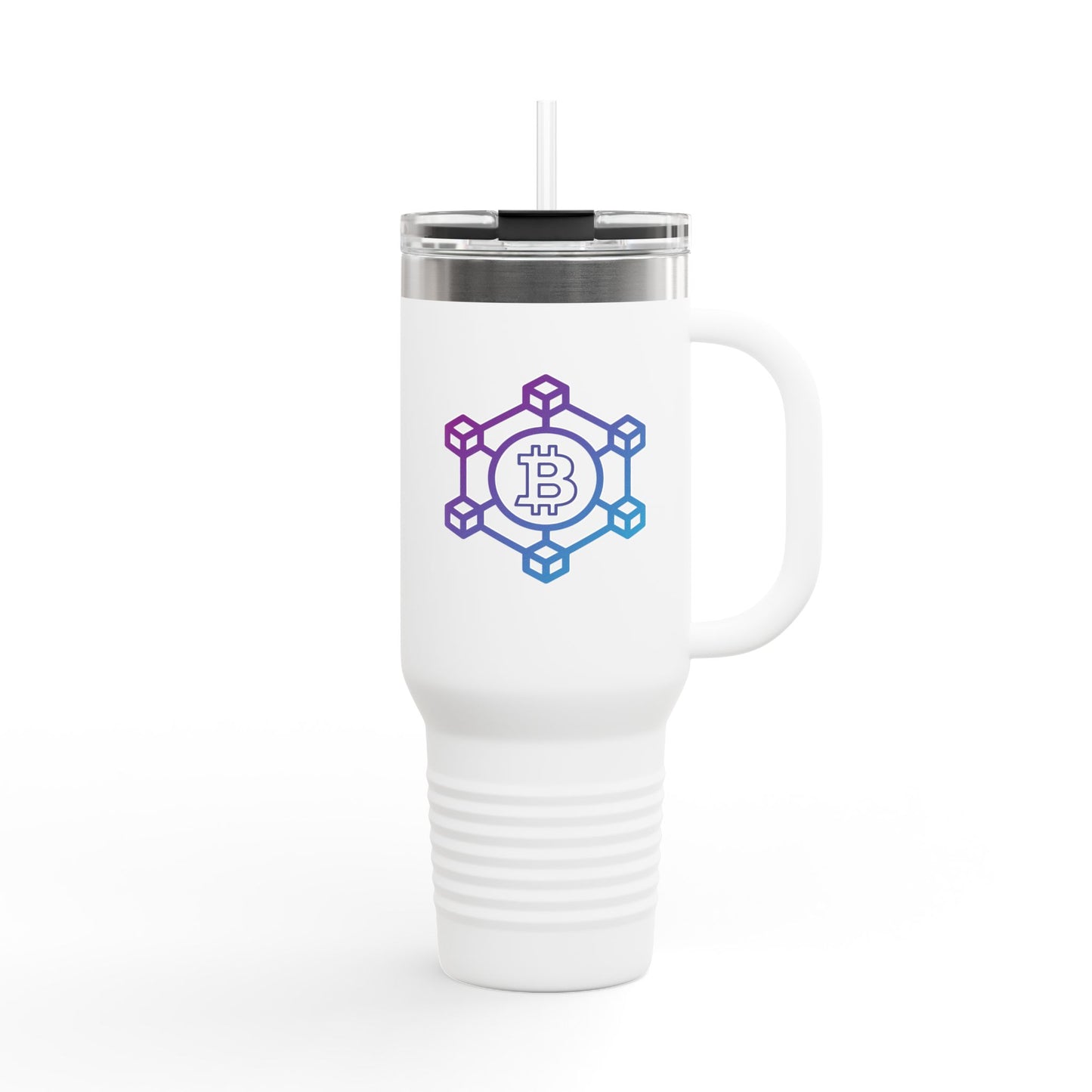 Bitcoin Blockchain Insulated Travel Mug, 40oz