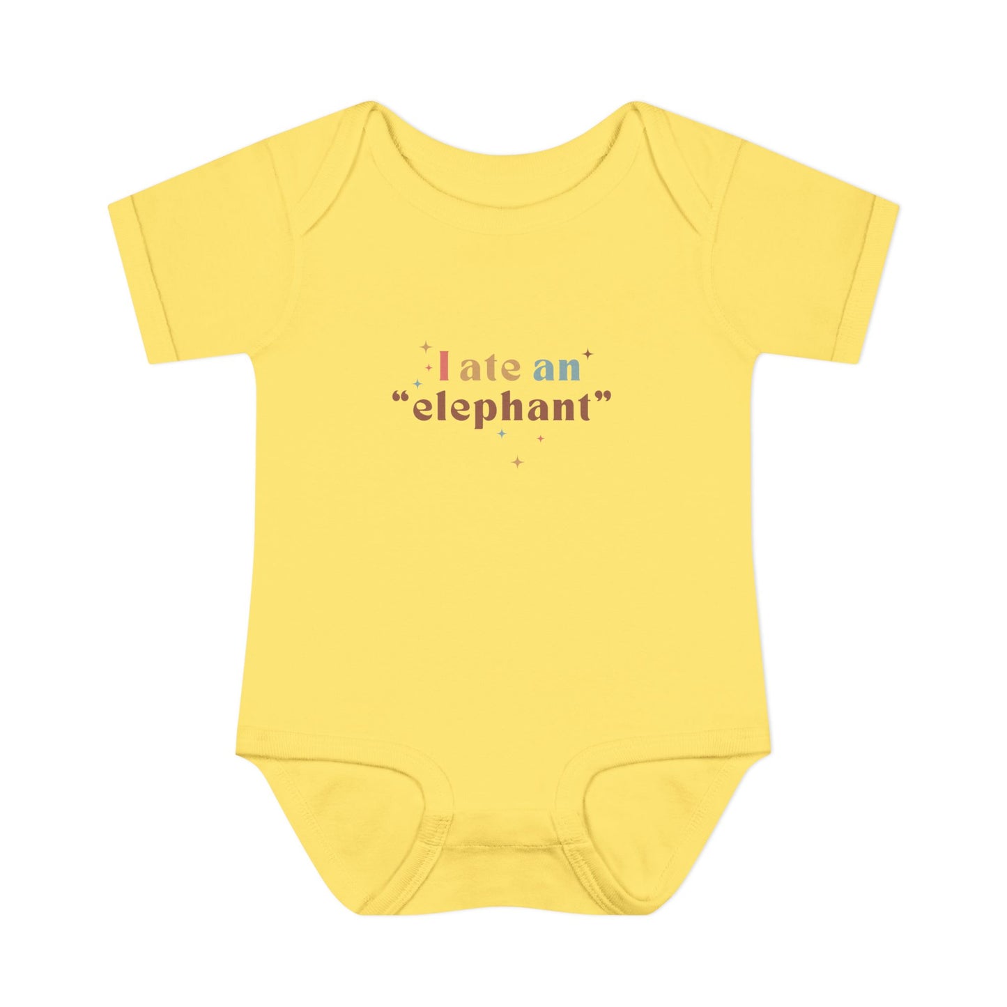 "I Ate an 'Elephant'" Infant Baby Rib Bodysuit