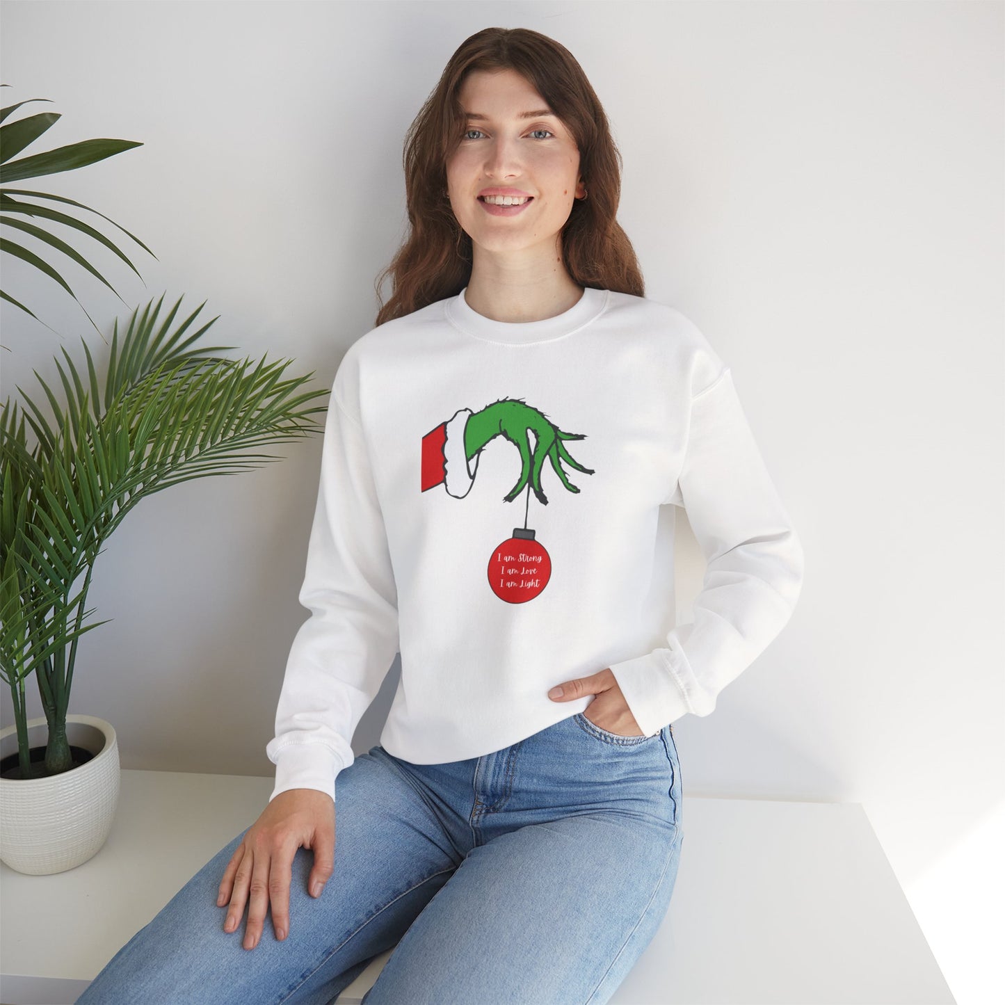 Grinch Hand Ornament Sweatshirt