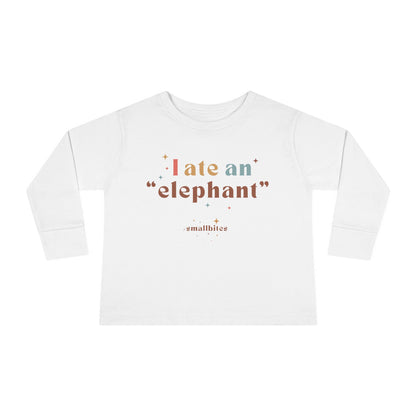 "I Ate an 'Elephant'" Kids Long Sleeve Tee