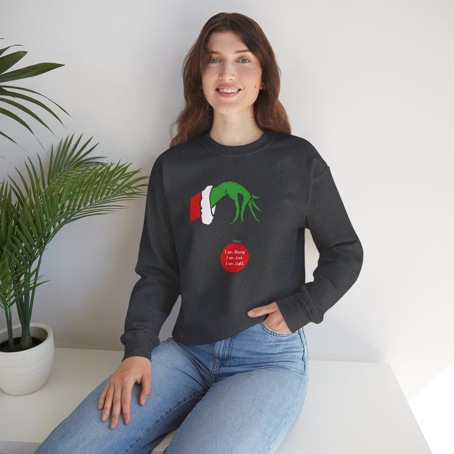 Grinch Hand Ornament Sweatshirt