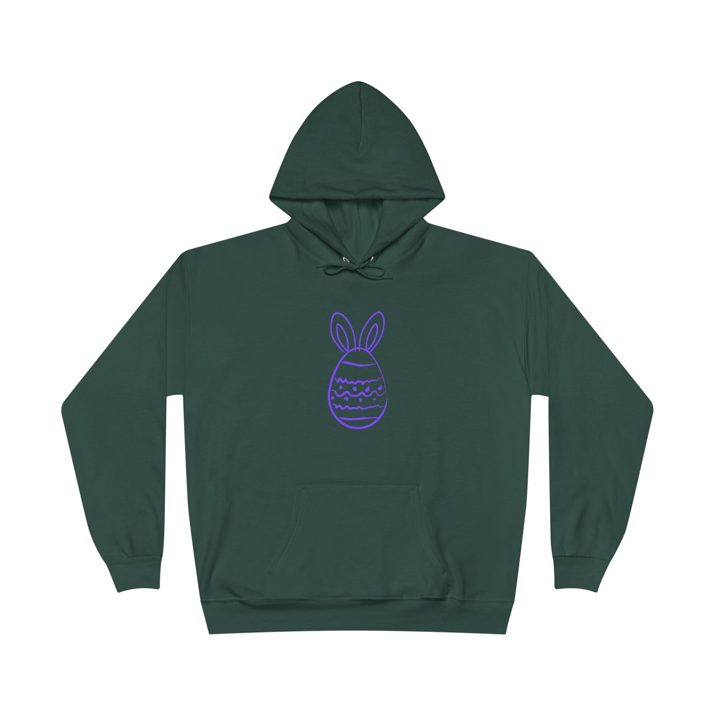 Purple Easter Bunny Egg Hoodie - Minimal Pastel Holiday Pullover