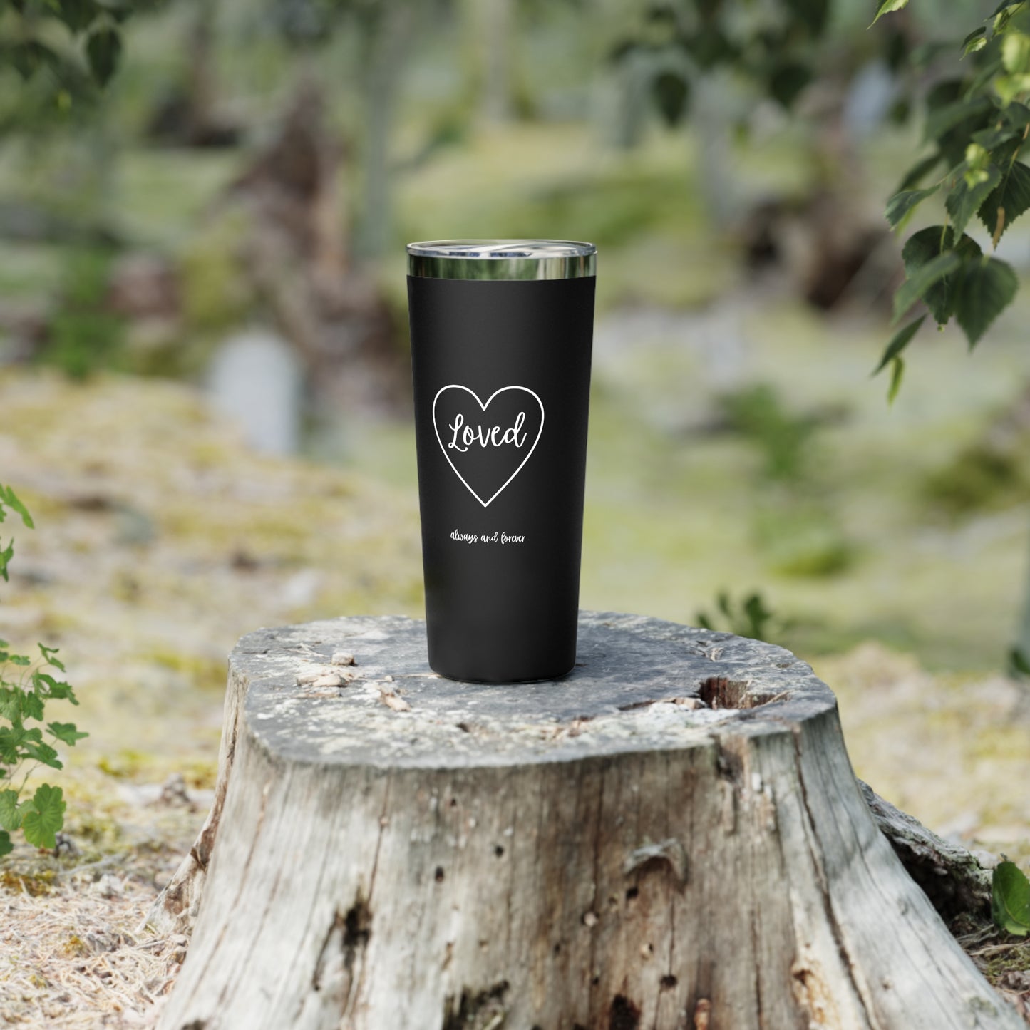 Loved Heart 22oz Insulated Tumbler — Copper Vacuum Travel Mug