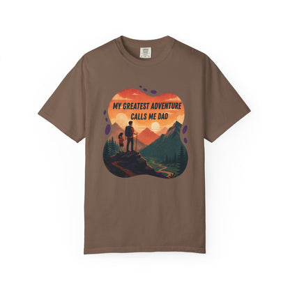 My Greatest Adventure Calls Me Dad T-shirt | Hiking Dad Mountain Design