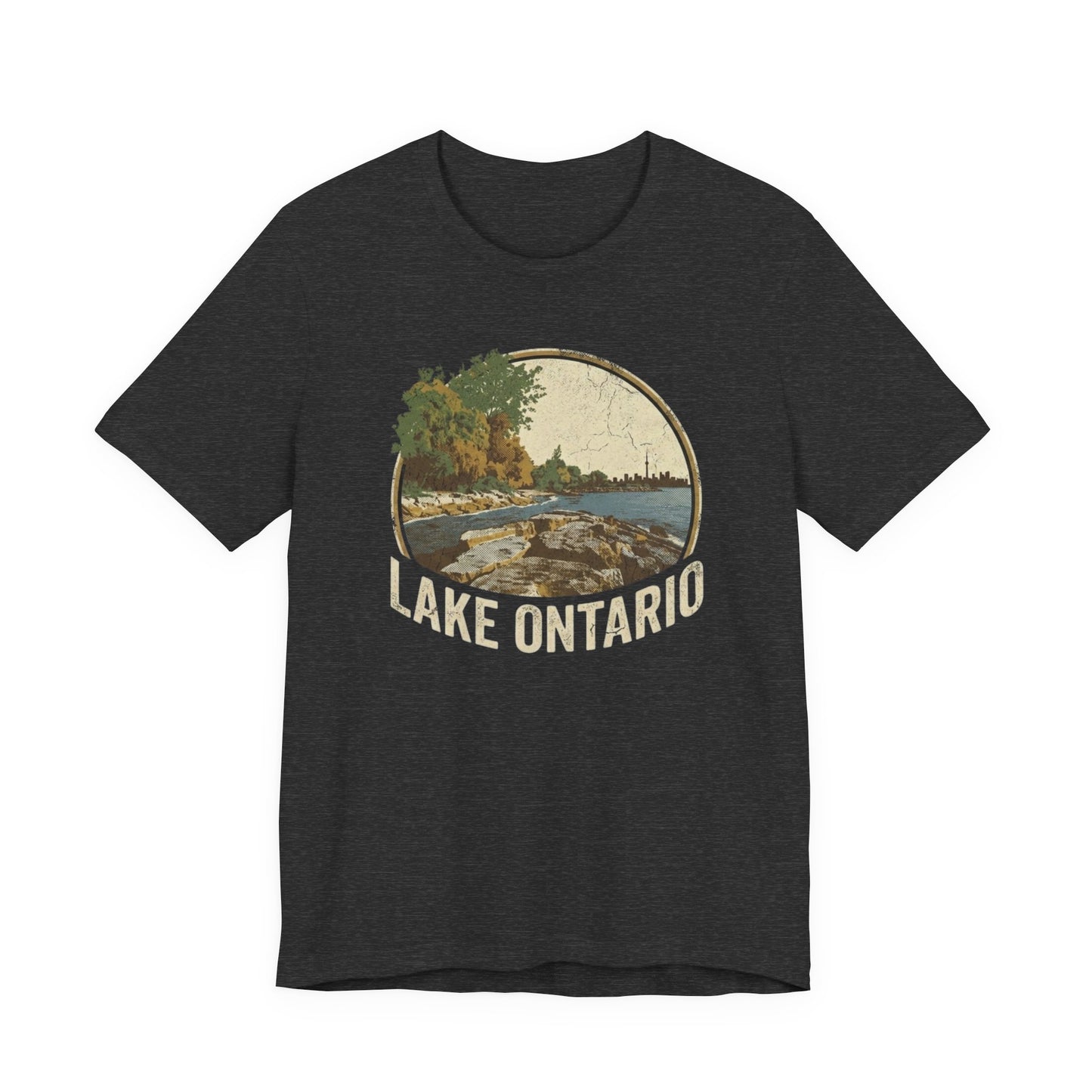 Lake Ontario Vintage Scenic T-Shirt — Retro Lakeside Nature Tee