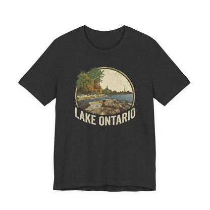 Lake Ontario Vintage Scenic T-Shirt — Retro Lakeside Nature Tee