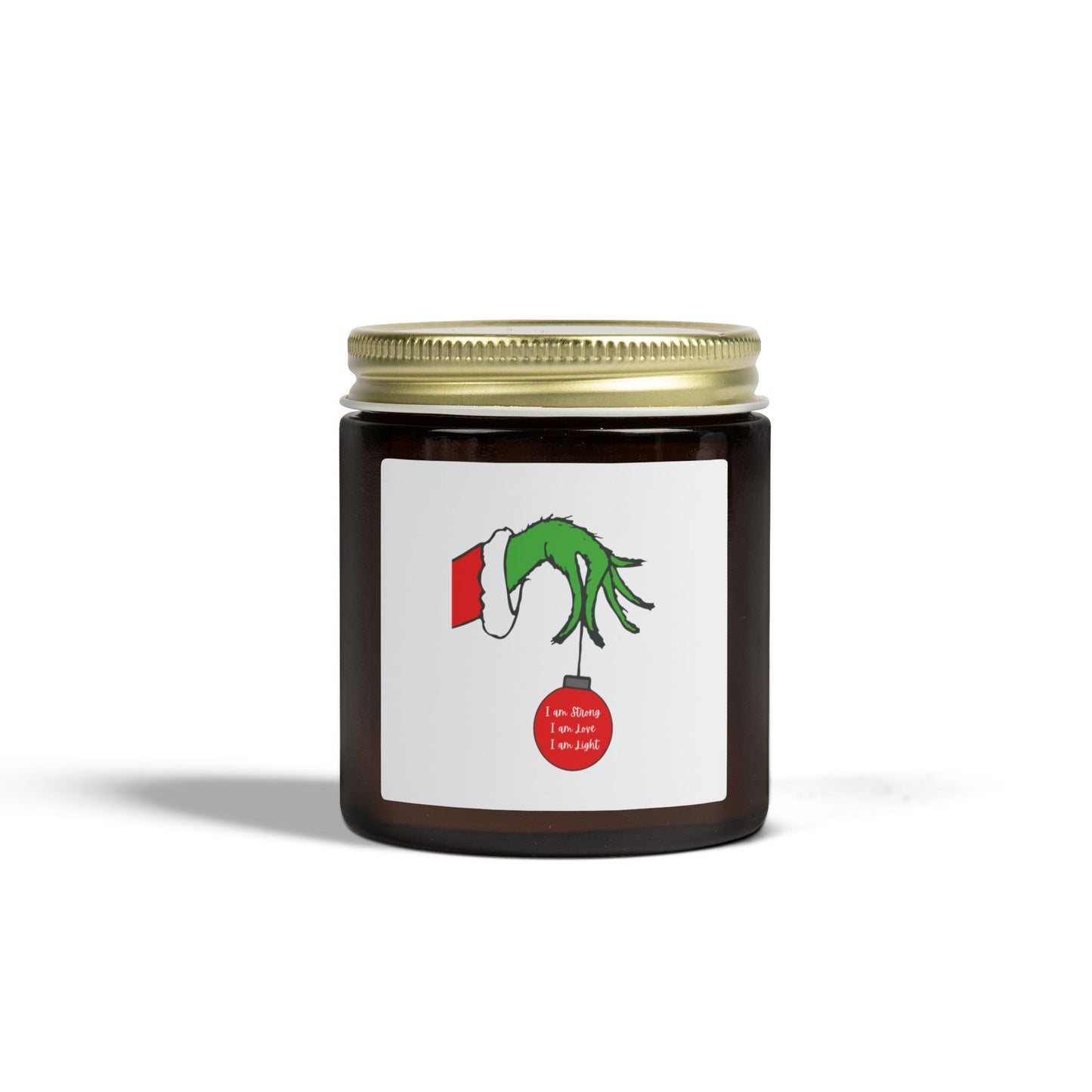 Grinch Hand Christmas Candle  Coconut Apricot Wax (4oz/9oz)