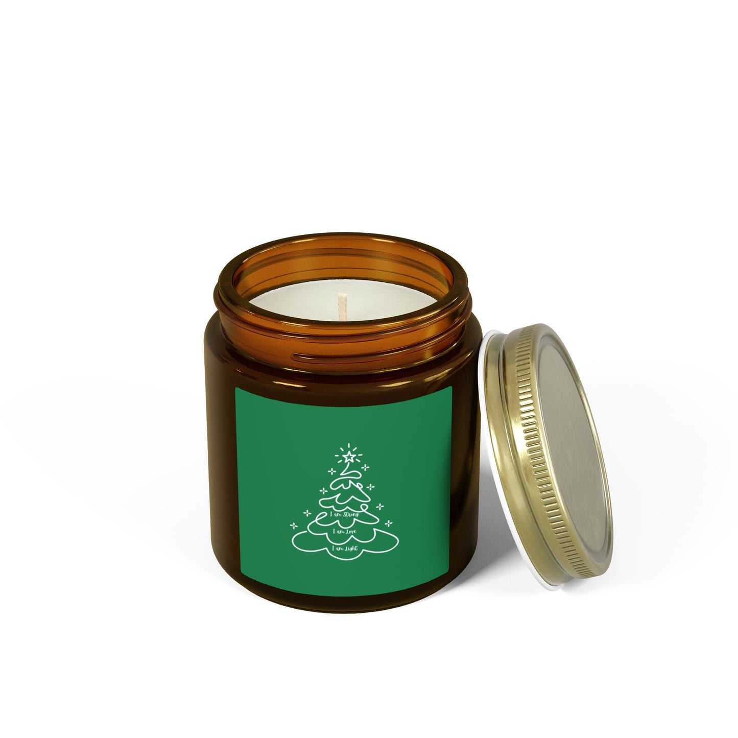 Holiday Christmas Tree Jar Candle Coconut Apricot Scented Candle (4oz & 9oz)