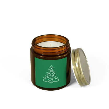 Holiday Christmas Tree Jar Candle Coconut Apricot Scented Candle (4oz & 9oz)