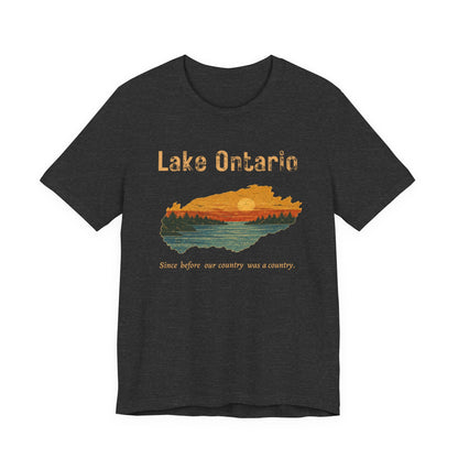 Lake Ontario Sunset Tee — Vintage 'Since before our country was a country' Graphic Shirt