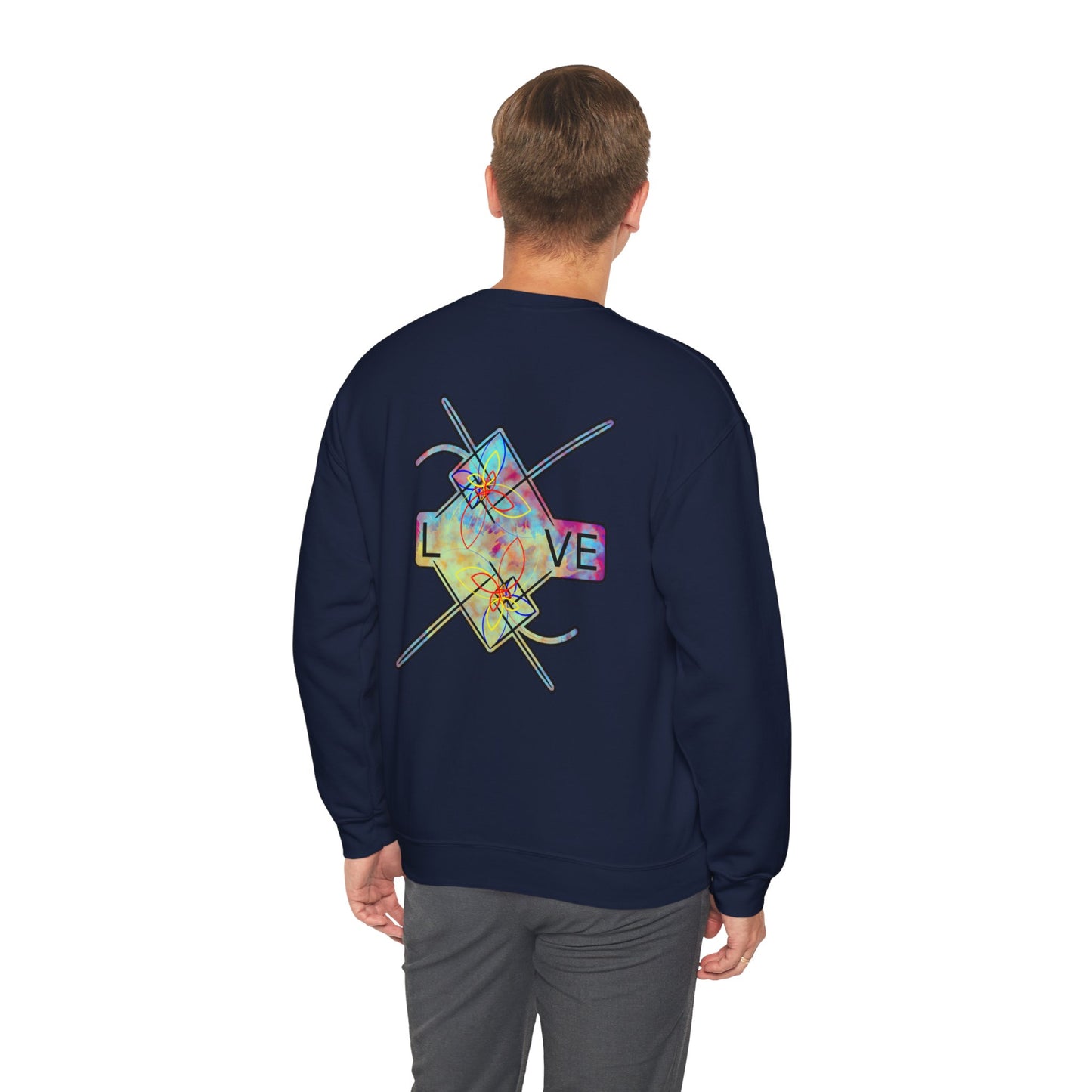 ‘LOVE’ Crewneck Sweatshirt  - Back Graphic