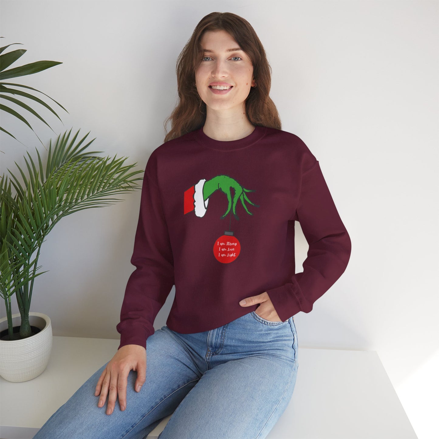 Grinch Hand Ornament Sweatshirt