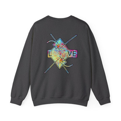 ‘LOVE’ Crewneck Sweatshirt  - Back Graphic