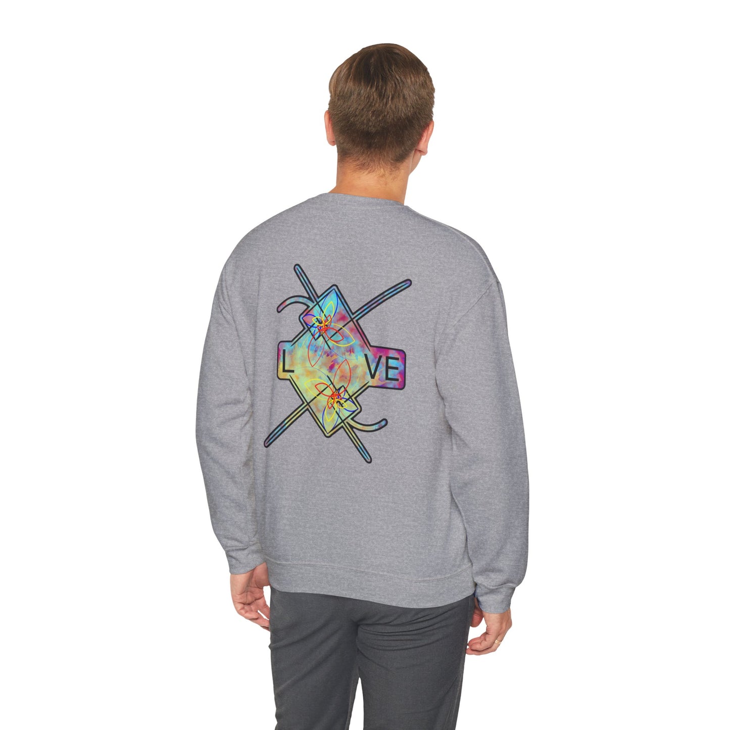 ‘LOVE’ Crewneck Sweatshirt  - Back Graphic
