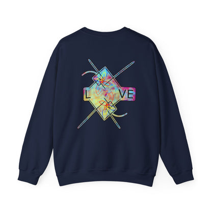 ‘LOVE’ Crewneck Sweatshirt  - Back Graphic