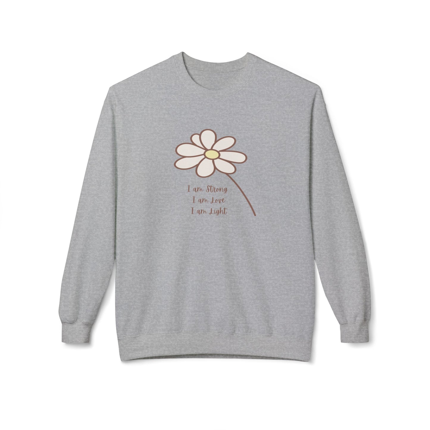Daisy Line Art Sweatshirt — Minimal Floral Crewneck