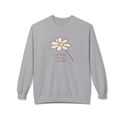 Daisy Line Art Sweatshirt — Minimal Floral Crewneck